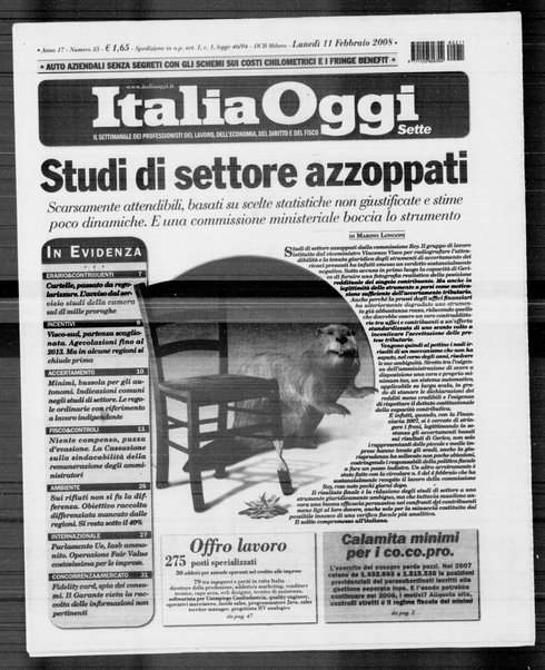 Italia oggi : quotidiano di economia finanza e politica